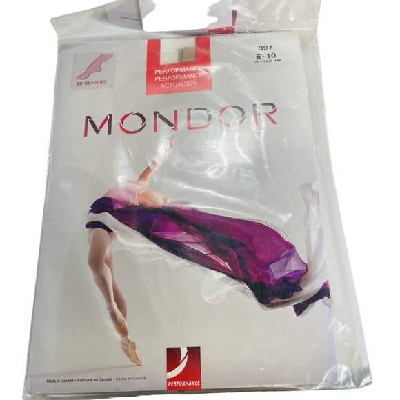 4 Packs MONDOR 397 Dance Tights Child Size 6-10 Footed Soft Light Tan Support - Picture 3 of 6